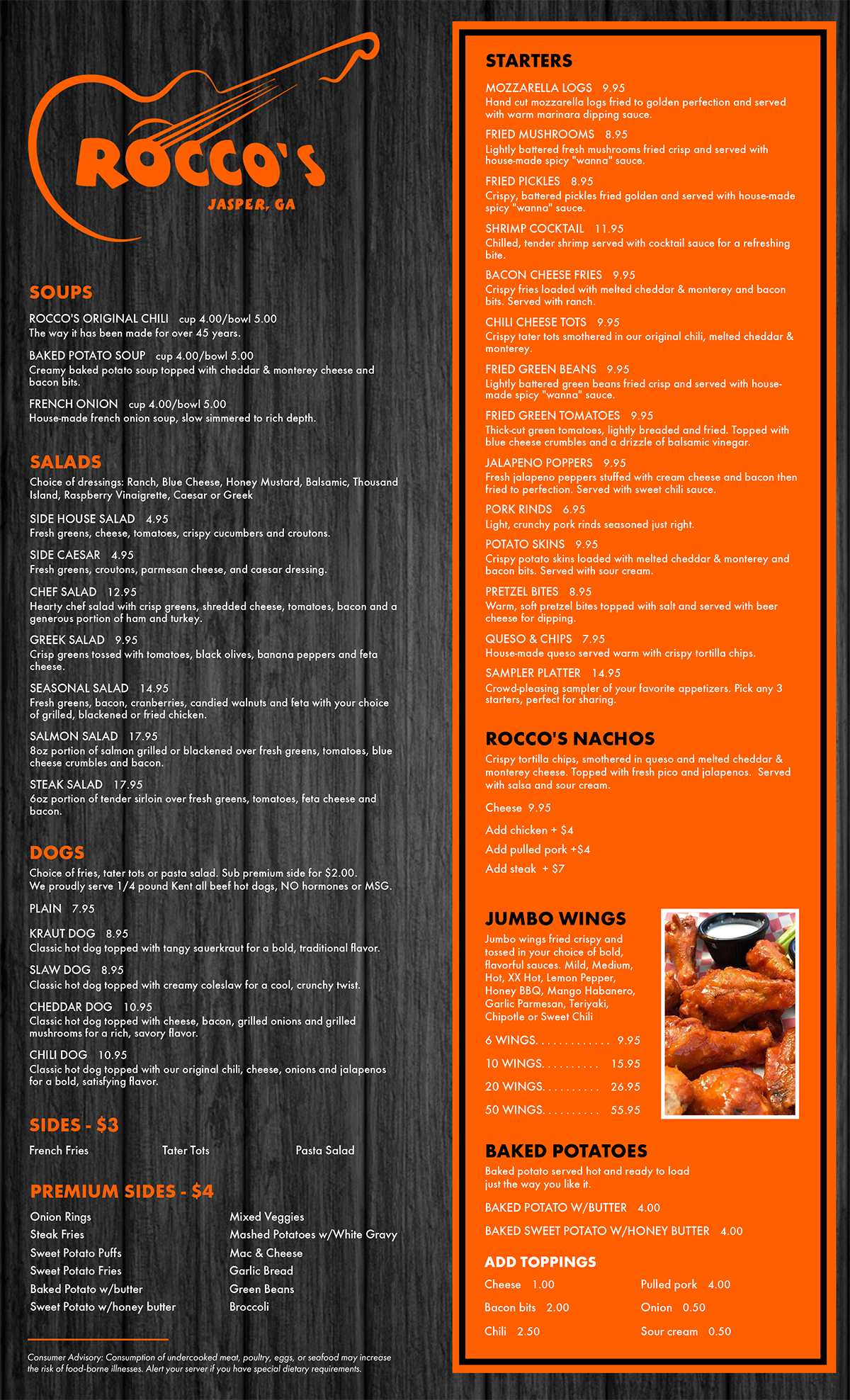 Menu Page 1